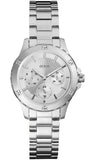 Buy Shop Guess Mist Quartz Silver Dial Silver Steel Strap Watch For Women - W0443L1 USA Online