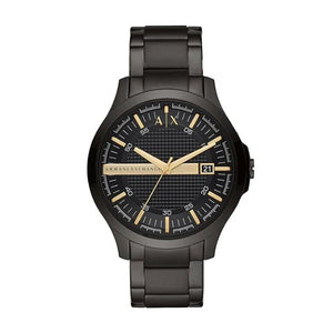 Buy Shop Armani Exchange Hampton Chronograph Black Dial Black Steel Strap Watch For Men - AX2413 USA Online