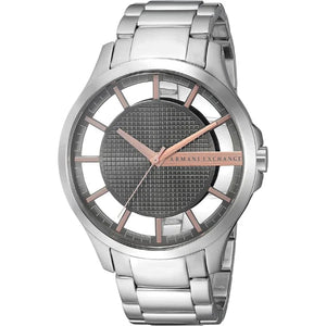 Buy Shop Armani Exchange Hampton Chronograph Skeleton Black Dial Silver Steel Strap Watch For Men - AX2199 USA Online