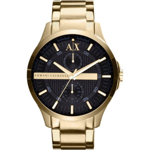 Buy Shop Armani Exchange Hampton Chronograph Black Dial Gold Steel Strap Watch For Men - AX2122 USA Online
