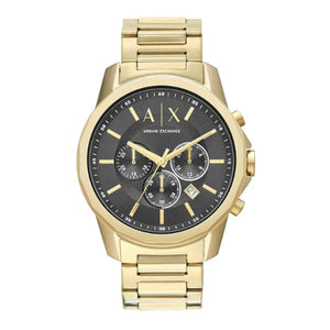 Buy Shop Armani Exchange Banks Chronograph Black Dial Gold Steel Strap Watch For Men - AX1721 USA Online