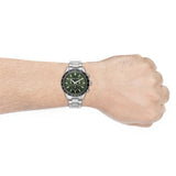 Buy Shop Michael Kors Layton Chronograph Green Dial Silver Steel Strap Watch For Men - MK8912 USA Online