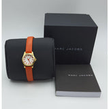 Buy Shop Marc Jacobs Henry Dinky White Dial Orange Leather Strap Watch for Women - MBM1236 USA Online