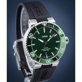 Oris Aquis Date Green Dial Black Rubber Strap Watch for Men - 0173377304157-0742464EB