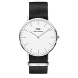 Buy Shop Daniel Wellington Classic Cornwall White Dial Black Nylon Strap Watch For Men - DW00100260 USA Online