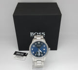 Buy Shop Hugo Boss Legacy Blue Dial Silver Steel Strap Watch for Men - 1513707 USA Online