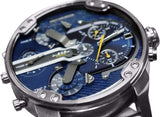 Buy Shop Diesel Big Daddy 2.0 Chronograph Blue Dial Grey Steel Strap Watch For Men - DZ7331 USA Online
