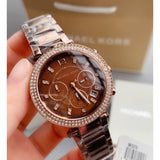 Buy Shop Michael Kors Parker Chronograph Brown Dial Brown Steel Strap Watch For Women - MK5578 USA Online