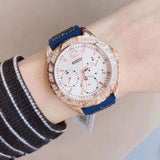 Buy Shop Guess Swirl Analog Quartz White Dial Blue Rubber Strap Watch for Women - W1096L4 USA Online