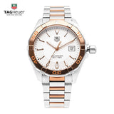 Buy Shop Tag Heuer Aquaracer Quartz White Dial Silver Strap Watch for Men - WAY1150.BD0911 USA Online