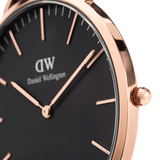 Buy Shop Daniel Wellington Classic York Black Dial Brown Leather Strap Watch For Men - DW00100128 USA Online