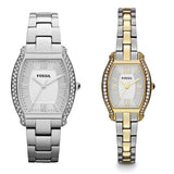 Buy Shop Fossil Wallace Silver Dial Silver Steel Strap Watch for Women - ES3174 USA Online