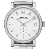 Marc Jacobs Baker White Dial Silver Steel Strap Watch for Women - MBM3246