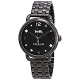 Coach Delancey Black Dial Black Steel Strap Watch For Women - 14502812