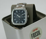 Buy Shop Fossil Inscription Multifunction Black Dial Silver Steel Strap Watch for Men - BQ2655 USA Online