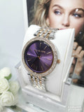 Buy Shop Michael Kors Darci Purple Dial Two Tone Steel Strap Watch for Women - MK3353 USA Online