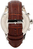 Hugo Boss Jet White Dial Brown Leather Strap Watch for Men - 1513280