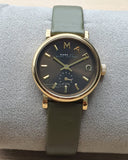 Buy Shop Marc Jacobs Baker Olive Green Dial Olive Green Leather Strap Watch for Women - MBM1328 USA Online