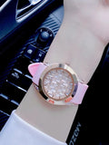 Buy Shop Guess Clarity Gold Dial Pink Silicone Strap Watch for Women - GW0109L2 USA Online