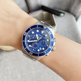 Buy Shop Fossil FB-03 Chronograph Blue Dial Silver Steel Strap Watch for Men - FS5724 USA Online