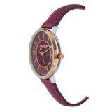 Buy Shop Fossil Jacqueline Burgundy Dial Burgundy Leather Strap Watch for Women - ES4099 USA Online