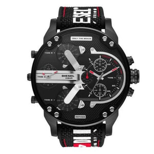 Buy Shop Diesel Mr. Daddy 2.0 Quartz Black Dial Black Nylon Strap Watch For Men - DZ7433 USA Online