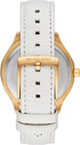 Buy Shop Michael Kors Sage Three-Hand Mother of Pearl White Dial White Leather Strap Watch for Women - MK4818 USA Online