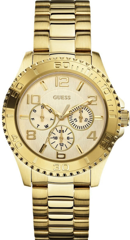 Buy Shop Guess BFF Multifunction Gold Dial Gold Steel Strap Watch for Men - W0231L2 USA Online