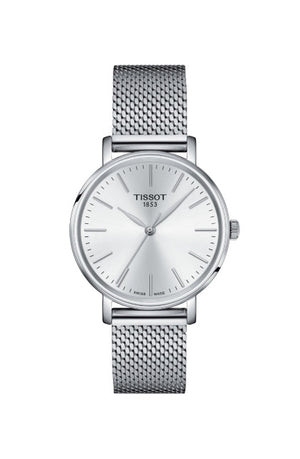 Buy Shop Tissot Everytime Gent Silver Dial Silver Mesh Bracelet Watch for Men - T143.410.11.011.00 USA Online