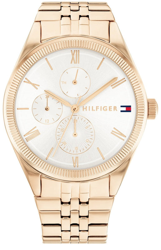 Buy Shop Tommy Hilfiger Monica Quartz White Dial Gold Steel Strap Watch For Women - 1782593 USA Online