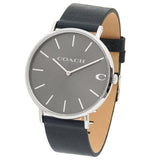 Coach Charles Grey Dial Black Leather Strap Watch for Men - 14602150