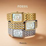 Buy Shop Fossil Raquel Three Hand Mother of Pearl Dial Two Tone Steel Strap Watch For Women - ES5305 USA Online