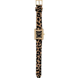Buy Shop Michael Kors Emery Quartz Diamonds Black Dial Cheetah Print Leather Strap Watch For Women - MK7387 USA Online