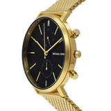 Buy Shop Michael Kors Jaryn Black Dial Gold Steel Strap Watch for Men - MK8503 USA Online