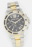Buy Shop Michael Kors Everest Chronograph Black Dial Two Tone Steel Strap Watch For Women - MK7209 USA Online