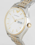 Buy Shop Emporio Armani Cream Dial Two Tone Steel Strap Watch For Men - AR11034 USA Online