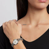 Buy Shop Emporio Armani Donna Mother of Pearl Dial Silver Steel Strap Watch For Women - AR11204 USA Online