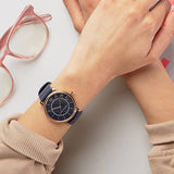Buy Shop Marc Jacobs Roxy Navy Blue Dial Blue Leather Strap Watch for Women - MJ1534 USA Online