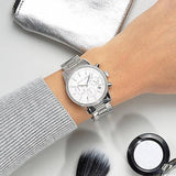 Buy Shop Michael Kors Ritz Silver Dial Silver Steel Strap Watch for Women - MK6428 USA Online