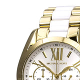 Buy Shop Michael Kors Bradshaw Chronograph White Dial Two Tone Steel Strap Watch For Women - MK5743 USA Online