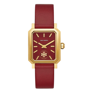 Buy Shop Tory Burch Robinson Quartz Red Dial Red Leather Strap Watch for Women - TBW1505 USA Online