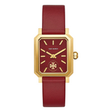 Buy Shop Tory Burch Robinson Quartz Red Dial Red Leather Strap Watch for Women - TBW1505 USA Online