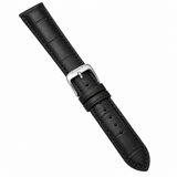 Buy Shop Michele Deco Silver Dial Black Leather Strap Watch For Women - MWW06V000005 USA Online