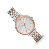 Buy Shop Fossil Jacqueline White Dial Two Tone Steel Strap Watch for Women - ES3634 USA Online