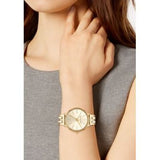 Buy Shop Michael Kors Pyper Quartz Gold Dial Gold Steel Strap Watch For Women - MK3898 USA Online