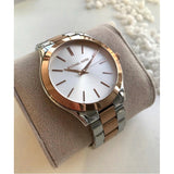 Buy Shop Michael Kors Runway White Dial Two Tone Stainless Steel Strp Watch for Women - MK3204A USA Online