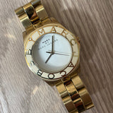 Buy Shop Marc Jacobs Amy White Dial Gold Steel Strap Watch for Women - MBM3051 USA Online