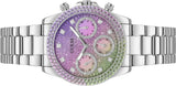 Guess Sol Chronograph Crystals Multicolor Dial Silver Steel Strap Watch For Women - GW0483L1