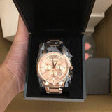 Buy Shop Emporio Armani Classic Rose Gold Chronograph Steel Strap Watch For Men - AR2452 USA Online