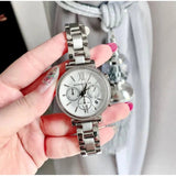 Buy Shop Michael Kors Sofie Quartz Silver Dial Silver Steel Strap Watch For Women - MK6575 USA Online